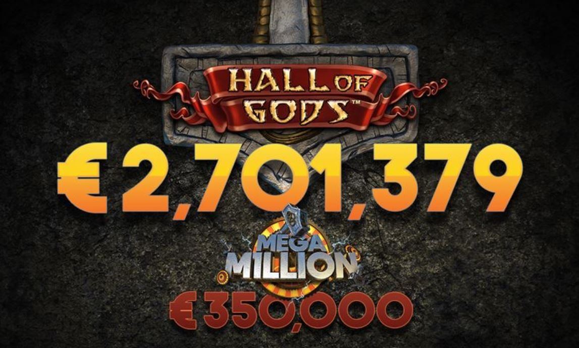 Mega Jackpot Gewinner in Hall of Gods