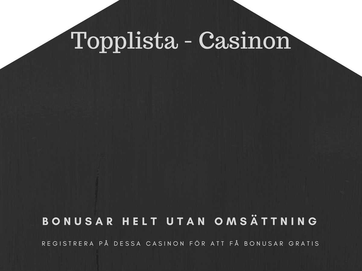 6 Nya casinon med bonus utan insättning!