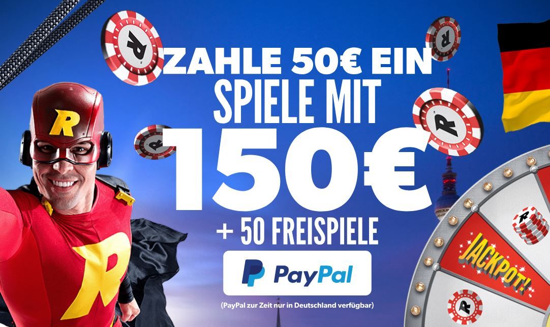 Rizk Online Casino jetzt auch mit PayPal!